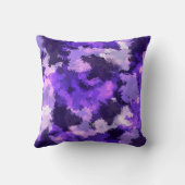 紫の青と抽象芸術カッコいいの図形のパターン クッション (裏面)