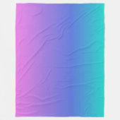 紫の青と緑の背グラデーション景 フリースブランケット (正面)