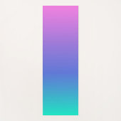 紫の青と緑の背グラデーション景 ヨガマット (正面)