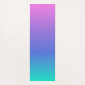 紫の青と緑の背グラデーション景 ヨガマット (裏面)