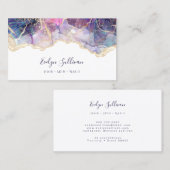 紫の青のオパールの名刺 名刺 (正面/裏面)