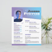 紫の青の履歴書(テンプレート) (スタンド正面)