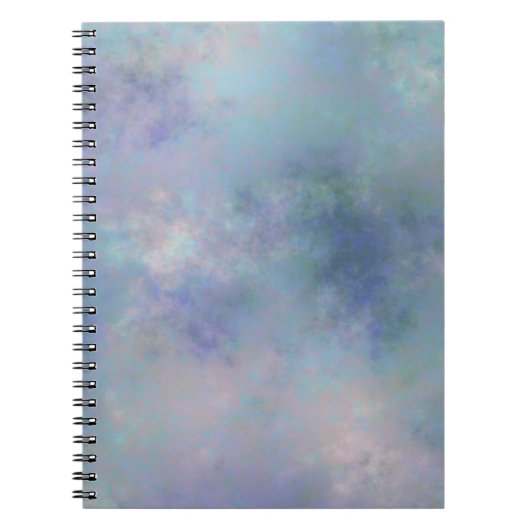 紫の青の霧の水の色の背景 ノートブック (正面)
