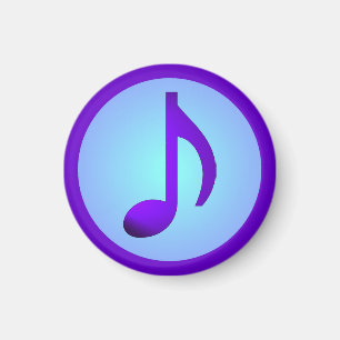 紫の青の音エレガント楽ノート マグネット