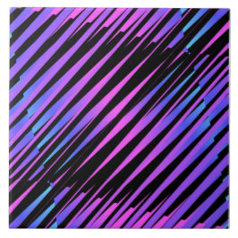 紫の青色のストライプ抽象芸術の背景 タイル