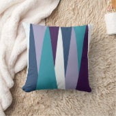 紫の青、白 クッション (ブランケット)
