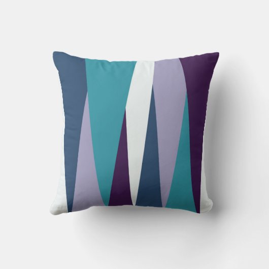 紫の青、白 クッション (裏面)