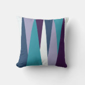 紫の青、白 クッション (正面)