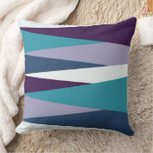 紫の青、白 クッション (ブランケット)