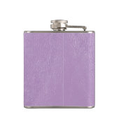 紫の革に関するモノグラム フラスク (裏面)