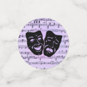 紫の音楽とシアターマスク コンフェッティ (スモール正面)