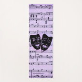 紫の音楽とシアターマスク ヨガマット (正面)