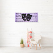 紫の音楽とシアターマスク 横断幕 (インサイチュ)