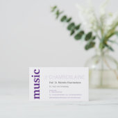 紫の音楽カード 名刺 (スタンド正面)