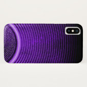紫の音楽スピーカーと音波 Case-Mate iPhoneケース (裏面(横))
