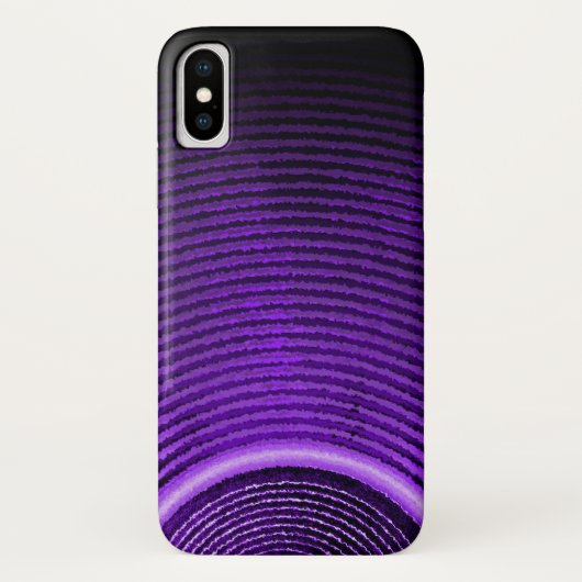 紫の音楽スピーカーと音波 Case-Mate iPhoneケース (裏面)