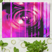 紫の音楽スピーカー キッチンタオル (折り畳み)