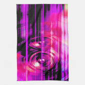 紫の音楽スピーカー キッチンタオル (縦)