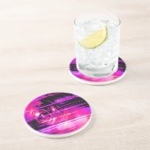 紫の音楽スピーカー コースター (側面)