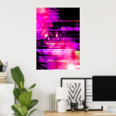 紫の音楽スピーカー ポスター (ホームオフィス)