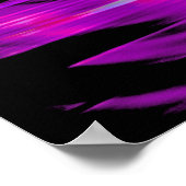 紫の音楽スピーカー ポスター (角)