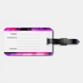 紫の音楽スピーカー ラゲッジタグ (裏面横)