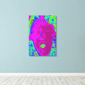 紫の顔の叫び キャンバスプリント (インサイチュ (ウッドフロア))