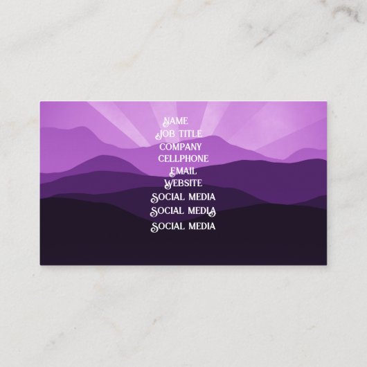 紫の風景 名刺 (裏面)