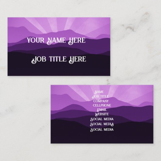 紫の風景 名刺 (正面/裏面)