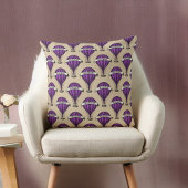 紫の飛行船オンタンスチームパンクデザイン クッション