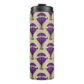 紫の飛行船オンタンスチームパンクデザイン タンブラー (正面)