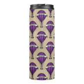 紫の飛行船オンタンスチームパンクデザイン タンブラー (裏面)