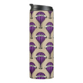 紫の飛行船オンタンスチームパンクデザイン タンブラー (回転右)