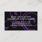 紫の香りボトル香りローションの名刺 名刺 (裏面)