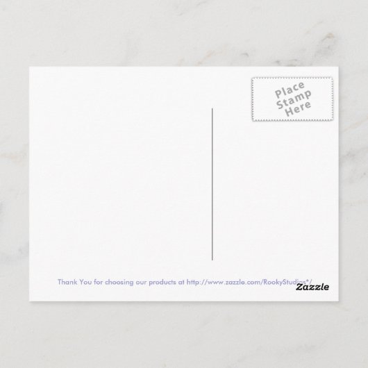 紫の馬はがき ポストカード (裏面)