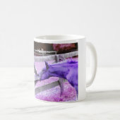紫の馬はハローマグと言う コーヒーマグカップ (正面右)