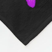 紫の馬を愛しているだけの女の子 フリースブランケット (角)