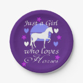 紫の馬を愛しているだけの女の子 ペーパープレート (正面)