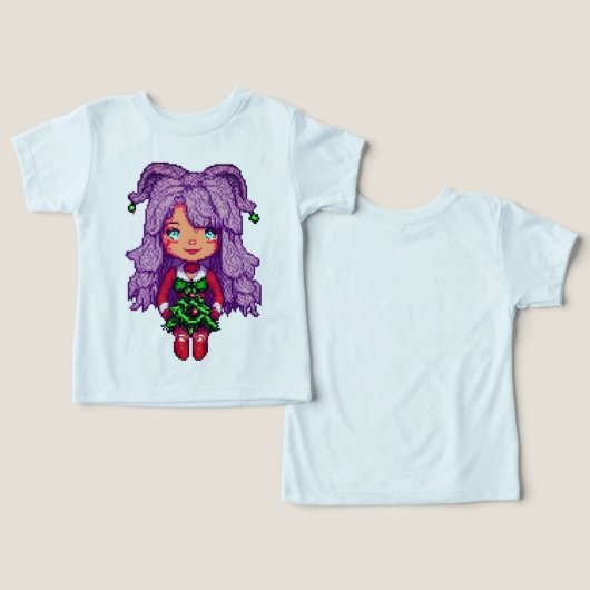 紫の髪の女の子 (デザイン正面&裏面)