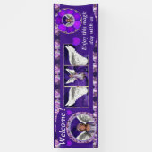 紫の魂 横断幕 (縦)