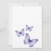 紫の魅惑の庭の妖精の赤ちゃんシャワー 招待状 (裏面)