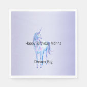 紫の魔グラデーション法の一角獣    スタンダードランチョンナプキン (正面)