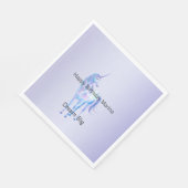 紫の魔グラデーション法の一角獣    スタンダードランチョンナプキン (角)