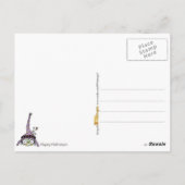 紫の魔女からのハロウィーンの挨拶 ポストカード (裏面)