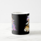 紫の魔女と黒と白のコーヒーマグ コーヒーマグカップ (中央)
