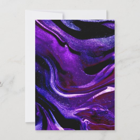 紫の魔女シルエットハロウィンコスチュームパーティー 招待状 (裏面)