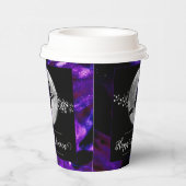 紫の魔女シルエットハロウィーン 紙コップ (右)