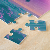 紫の魔法の宇宙の宇宙のおもしろいクール ジグソーパズル (側面)