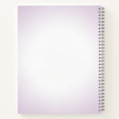 紫の魔法の虹の一角パーソナライズされた星 ノートブック (裏面)