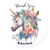 紫の魔法カラフルのフローラユニコーン水色